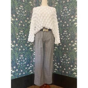 Vintage grey trousers with plaid pattern, size 2
